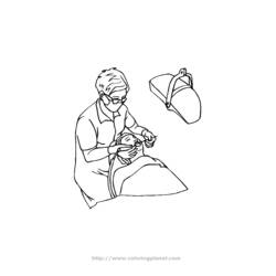 Disegno da colorare: Dentista (Carriere e Professioni) #92884 - Pagine da Colorare Stampabili Gratuite