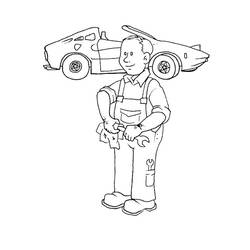 Disegno da colorare: Meccanico (Carriere e Professioni) #205765 - Pagine da Colorare Stampabili Gratuite