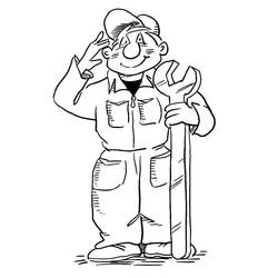 Disegno da colorare: Meccanico (Carriere e Professioni) #205766 - Pagine da Colorare Stampabili Gratuite