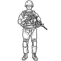 Disegno da colorare: Militare (Carriere e Professioni) #181117 - Pagine da Colorare Stampabili Gratuite