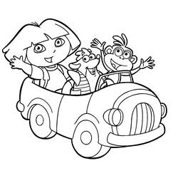 Disegno da colorare: Dora l'Esploratrice (Cartoni Animati e Serie Animate) #29856 - Pagine da Colorare Stampabili Gratuite