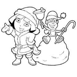 Disegno da colorare: Dora l'Esploratrice (Cartoni Animati e Serie Animate) #30032 - Pagine da Colorare Stampabili Gratuite