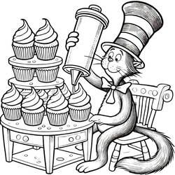 Disegno da colorare: The Cat in the Hat (Cartoni Animati e Serie Animate) #220490 - Pagine da Colorare Stampabili Gratuite