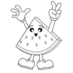 Disegni da colorare: Anguria - Pagine da Colorare Stampabili Gratuite