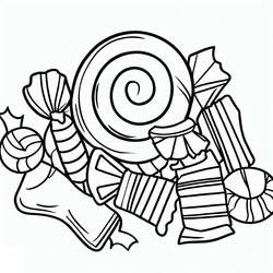 Disegno da colorare: Caramelle (Cibo e Nutrizione) #190786 - Pagine da Colorare Stampabili Gratuite