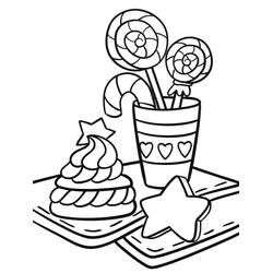 Disegno da colorare: Caramelle (Cibo e Nutrizione) #190802 - Pagine da Colorare Stampabili Gratuite