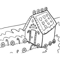 Disegno da colorare: Casa di Pan di Zenzero (Cibo e Nutrizione) #199234 - Pagine da Colorare Stampabili Gratuite