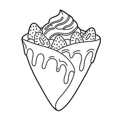 Disegno da colorare: Crêpes (Cibo e Nutrizione) #220673 - Pagine da Colorare Stampabili Gratuite