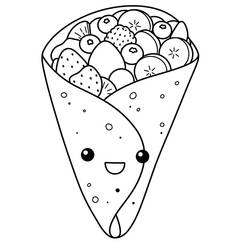 Disegno da colorare: Crêpes (Cibo e Nutrizione) #220679 - Pagine da Colorare Stampabili Gratuite