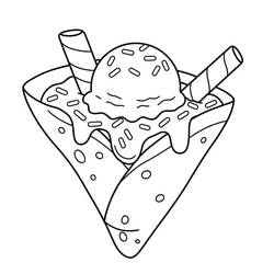 Disegno da colorare: Crêpes (Cibo e Nutrizione) #220682 - Pagine da Colorare Stampabili Gratuite