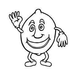 Disegno da colorare: Limone (Cibo e Nutrizione) #185005 - Pagine da Colorare Stampabili Gratuite