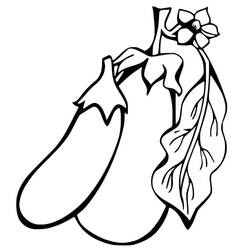 Disegno da colorare: Melanzana (Cibo e Nutrizione) #207485 - Pagine da Colorare Stampabili Gratuite