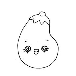 Disegno da colorare: Melanzana (Cibo e Nutrizione) #207498 - Pagine da Colorare Stampabili Gratuite