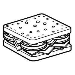 Disegno da colorare: Panino (Cibo e Nutrizione) #211340 - Pagine da Colorare Stampabili Gratuite