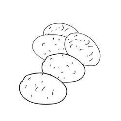 Disegno da colorare: Patata (Cibo e Nutrizione) #207434 - Pagine da Colorare Stampabili Gratuite