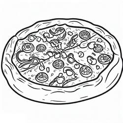 Disegno da colorare: Pizza (Cibo e Nutrizione) #197418 - Pagine da Colorare Stampabili Gratuite