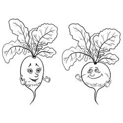 Disegno da colorare: Ravanello (Cibo e Nutrizione) #220972 - Pagine da Colorare Stampabili Gratuite