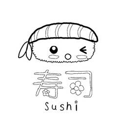 Disegni da colorare: Sushi - Pagine da Colorare Stampabili Gratuite