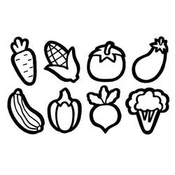 Disegni da colorare: Verdure - Pagine da Colorare Stampabili Gratuite