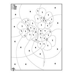 Disegno da colorare: Fiori Colora con i Numeri (Colora con i Numeri) #177982 - Pagine da Colorare Stampabili Gratuite