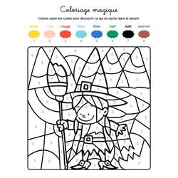 Disegno da colorare: Halloween Magico (Colora con i Numeri) #198020 - Pagine da Colorare Stampabili Gratuite