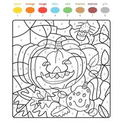 Disegno da colorare: Halloween Magico (Colora con i Numeri) #198021 - Pagine da Colorare Stampabili Gratuite