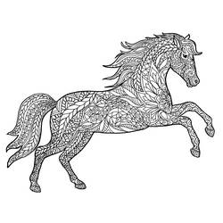 Disegno da colorare: Cavallo Adulto (Colorare Adulti) #200350 - Pagine da Colorare Stampabili Gratuite