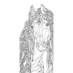 Disegno da colorare: Cavallo Adulto (Colorare Adulti) #200353 - Pagine da Colorare Stampabili Gratuite