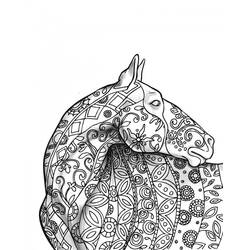 Disegno da colorare: Cavallo Adulto (Colorare Adulti) #200354 - Pagine da Colorare Stampabili Gratuite