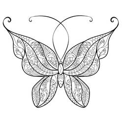 Disegno da colorare: Farfalla Adulta (Colorare Adulti) #174333 - Pagine da Colorare Stampabili Gratuite