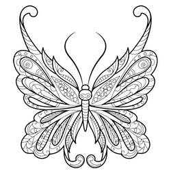 Disegno da colorare: Farfalla Adulta (Colorare Adulti) #174336 - Pagine da Colorare Stampabili Gratuite