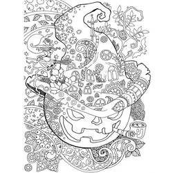 Disegni da colorare: Halloween Adulto - Pagine da Colorare Stampabili Gratuite