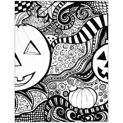 Disegno da colorare: Halloween Adulto (Colorare Adulti) #200279 - Pagine da Colorare Stampabili Gratuite