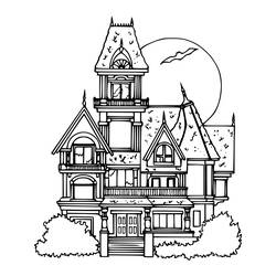 Disegno da colorare: Casa Stregata (Edifici e Architettura) #198050 - Pagine da Colorare Stampabili Gratuite