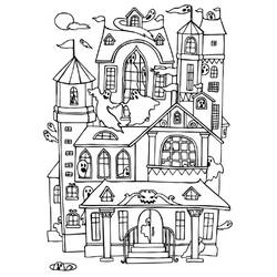 Disegno da colorare: Casa Stregata (Edifici e Architettura) #198061 - Pagine da Colorare Stampabili Gratuite