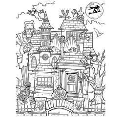 Disegno da colorare: Casa Stregata (Edifici e Architettura) #198067 - Pagine da Colorare Stampabili Gratuite