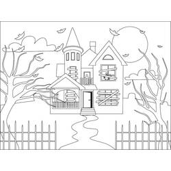 Disegno da colorare: Casa Stregata (Edifici e Architettura) #198070 - Pagine da Colorare Stampabili Gratuite