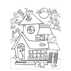 Disegno da colorare: Casa Stregata (Edifici e Architettura) #198076 - Pagine da Colorare Stampabili Gratuite