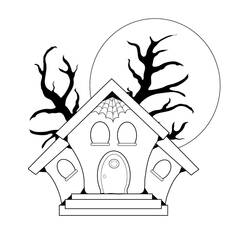 Disegno da colorare: Casa Stregata (Edifici e Architettura) #198084 - Pagine da Colorare Stampabili Gratuite