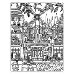 Disegno da colorare: Moulin Rouge (Edifici e Architettura) #182537 - Pagine da Colorare Stampabili Gratuite