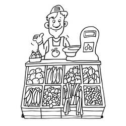 Disegno da colorare: Negozio di Alimentari (Edifici e Architettura) #192104 - Pagine da Colorare Stampabili Gratuite