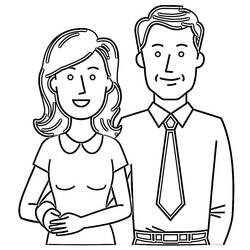 Disegno da colorare: Mamma e Papà (Famiglia e Amici) #217771 - Pagine da Colorare Stampabili Gratuite