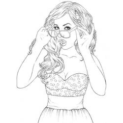 Disegni da colorare: Ragazza - Pagine da Colorare Stampabili Gratuite