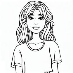 Disegno da colorare: Ragazza Adolescente (Famiglia e Amici) #194500 - Pagine da Colorare Stampabili Gratuite