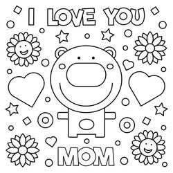 Disegno da colorare: Ti Amo Mamma (Famiglia e Amici) #192345 - Pagine da Colorare Stampabili Gratuite