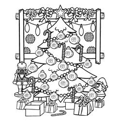 Disegni da colorare: Albero di Natale - Pagine da Colorare Stampabili Gratuite