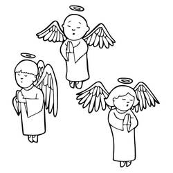 Disegno da colorare: Angelo di Natale (Feste e Celebrazioni) #200069 - Pagine da Colorare Stampabili Gratuite