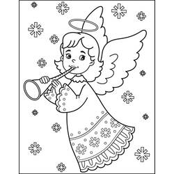 Disegno da colorare: Angelo di Natale (Feste e Celebrazioni) #200078 - Pagine da Colorare Stampabili Gratuite