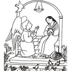 Disegno da colorare: Annunciazione (Feste e Celebrazioni) #210975 - Pagine da Colorare Stampabili Gratuite