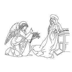 Disegno da colorare: Annunciazione (Feste e Celebrazioni) #210979 - Pagine da Colorare Stampabili Gratuite